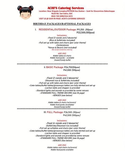 Achi's Catering Services/Caterer and Event Specialist.